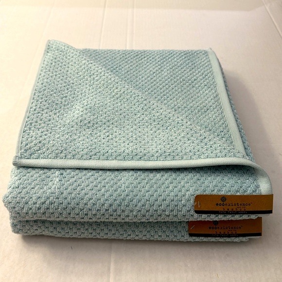 8pc ECOEXISTENCE Bamboo Zero Twist Loops Bath Towel Set - Mystical Blue - Picture 4 of 10